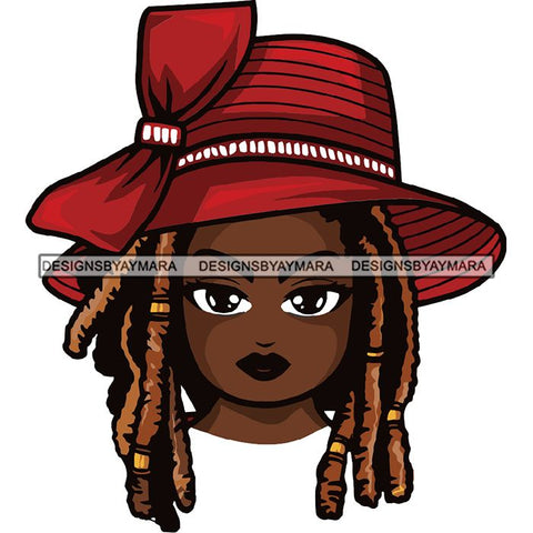 Afro Lola Wearing Hat Church Lady .SVG Clipart Vector Cutting Files