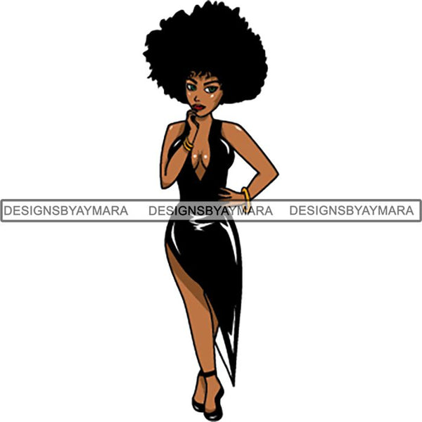 Afro Lola Boss Lady Quotes SVG Cutting Files For Silhouette Cricut and More