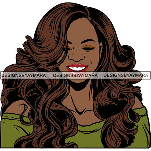 Afro Woman Nubian Melanin Popping Unique Design SVG Cutting Files For Silhouette Cricut and More