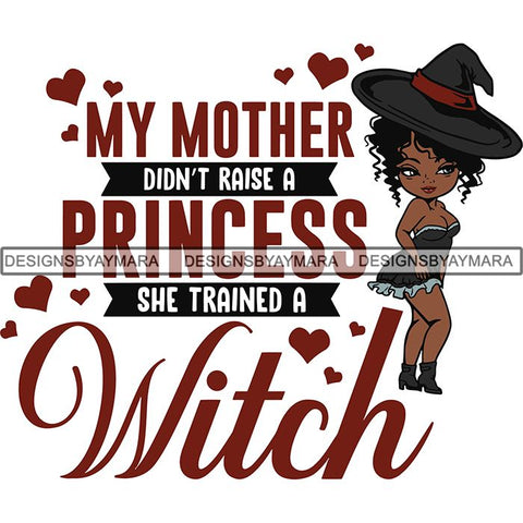 Afro Sexy Witches Halloween SVG Cutting Files For Silhouette Cricut and More