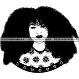Afro Latina Woman SVG Cutting Files For Silhouette Cricut and More