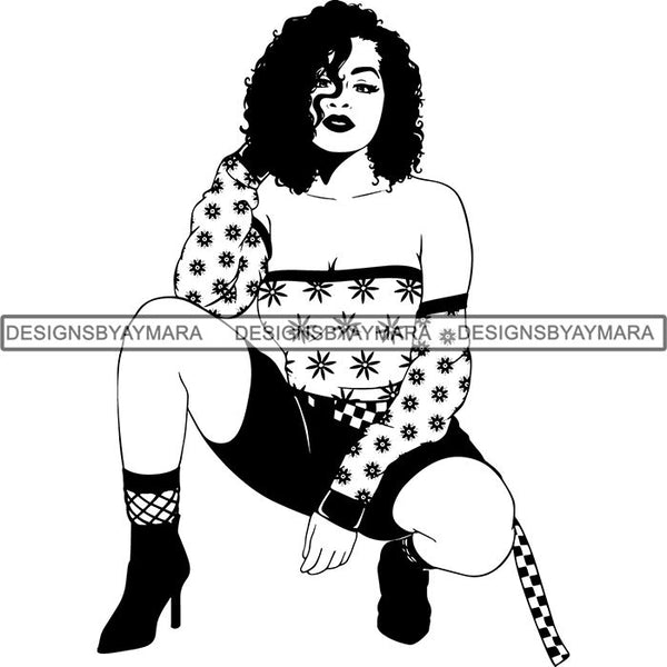 Afro Lady Black Goddess Melanin Dark Latina Morena SVG Files For Cutting and More!