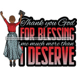 Afro Lola Praying Begging Asking God Lord Faith Strength Quotes .SVG Vector Clipart Cutting Files For Silhouette Cricut and More!
