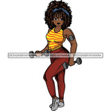Lola Afro Beautiful Black Proud Woman Working Out .SVG Cutting Files For Silhouette and Cricut and More!