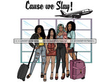 Ladies Trip Flight Getaway PNG Files For Print Not For Cutting