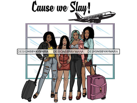 Ladies Trip Flight Getaway PNG Files For Print Not For Cutting