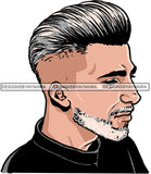 Attractive Caucasian White Man Bearded Hipster Model Fashion Male Guy Hombre Masculino Guapo Stylish Close-up Sexy Macho Manly SVG Files For Cutting