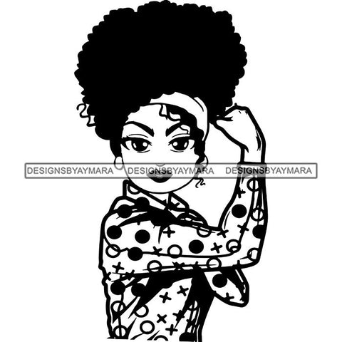 Afro Strong Classy Lola Flexing Believe in Yourself .SVG Cutting Files For Silhouette and Cricut and More!