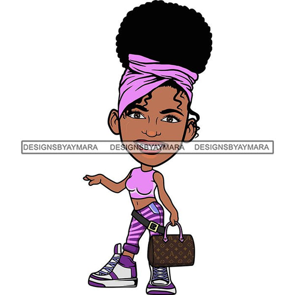 Cute Afro Lola Boss Lady Summer Fashion Dope Diva Glamour .SVG Cutting