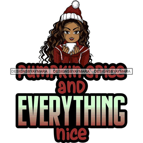 Afro Lola Christmas Hot Coffee Winter Santa Quotes .SVG Cutting Files For Silhouette and Cricut and More!