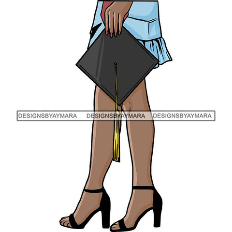 Graduation Achievement Hard Work Diploma Success Robe Cap Certificate College SVG Cutting Files