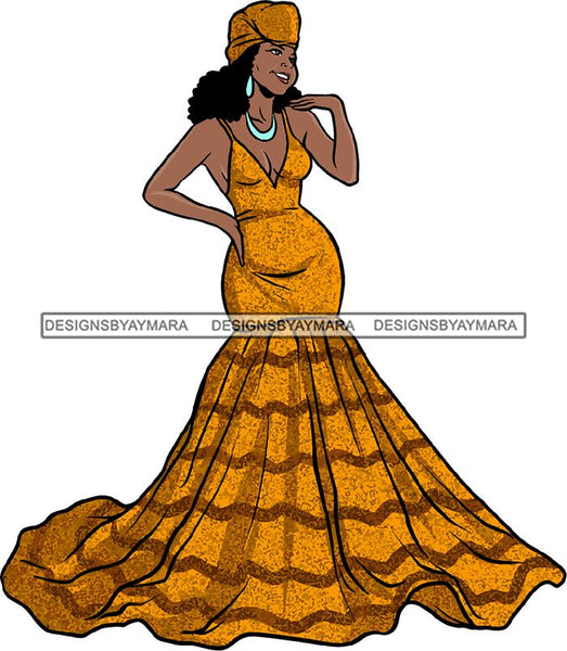 Afro Beautiful Woman Fashion Female Girl Model Dress Goddess Diva Classy Lady .SVG Cut Files For Silhouette Cricut and More!