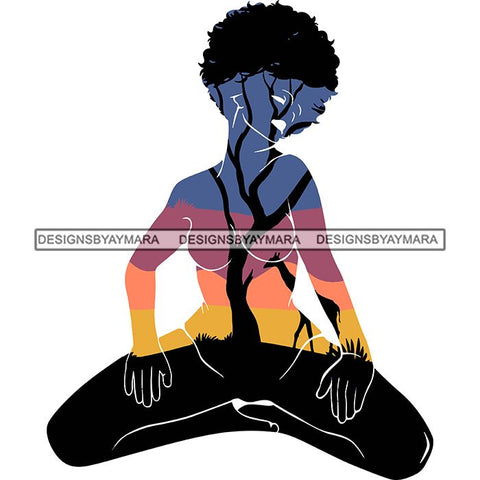Sensual African Artwork Proud Roots Goddess Safari Savanna Africa Continent Exotic Environment  SVG Files For Cutting and More!