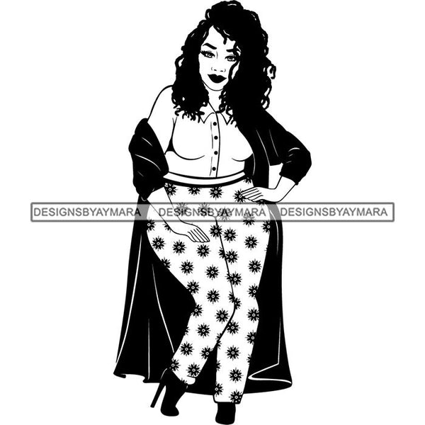 Afro Nubian Melanin Popping Kinky Hair Beautiful African American Woman SVG Cutting Files