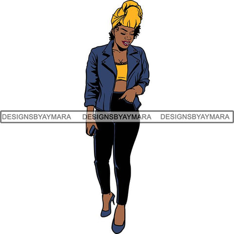 Afro Independent Successful Woman SVG Cutting Files For Silhouette Cricut and More