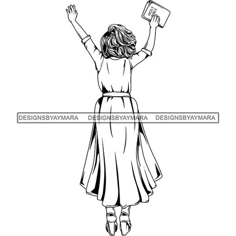Afro Lola Praying Begging Asking God Lord Faith Strength .SVG Vector Clipart Cutting Files For Silhouette Cricut and More!