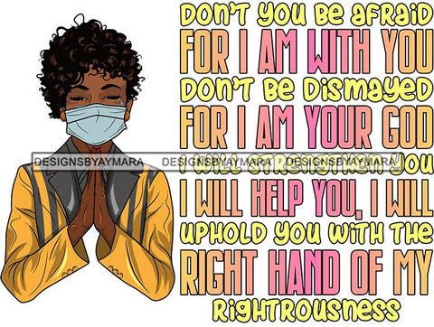 Afro Lola Praying God For Strength Protection Quotes Sad Crying Pain Face Mask Begging Prayers Virus SVG Vector Clipart Cutting Files