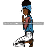 Afro Lola Woman Praying God Lord Knee Prayers Pray Believe Church .SVG PNG JPG Clipart Vector Cutting Files