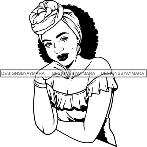 Afro Independent Successful Woman SVG Cutting Files For Silhouette Cricut and More