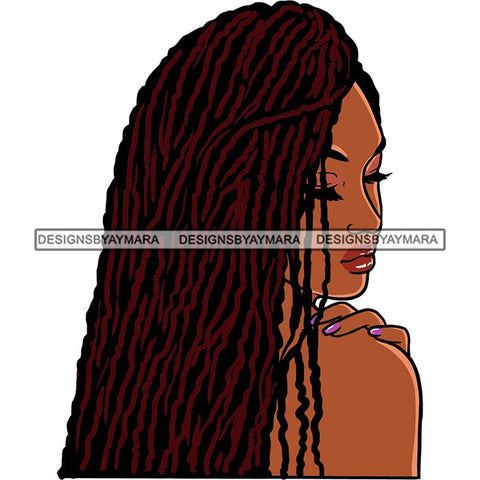 Afro Black Woman Sister-lock Hairstyle Beautiful Diva .SVG Cutting Files For Silhouette Cricut and More!