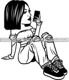 Fashion Girl Afro Woman Melanin Popping Ebony Queen .SVG Cutting Files