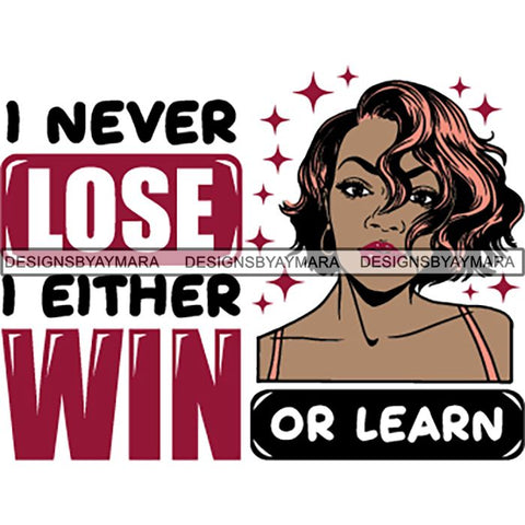 Strong Successful Afro Woman Quotes .SVG Cutting Files For Silhouette Cricut and More