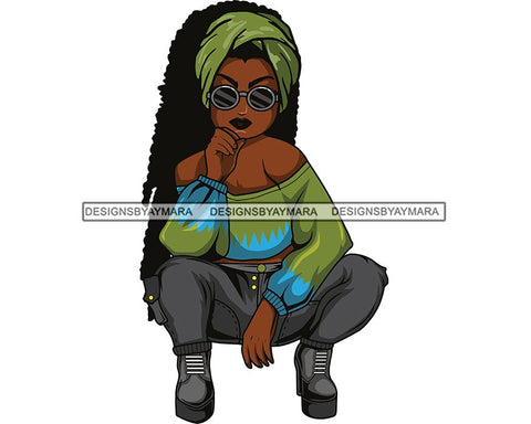 Afro Lola Boss Lady Diva Style .SVG Cutting Files For Silhouette and Cricut and More!