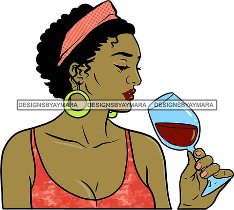 Woman Drinking Wine Relax Chilling Free Stress Feeling Fine Like a Red Wine Alcohol Drinker SVG Cutting Files For Silhouette Cricut and More!