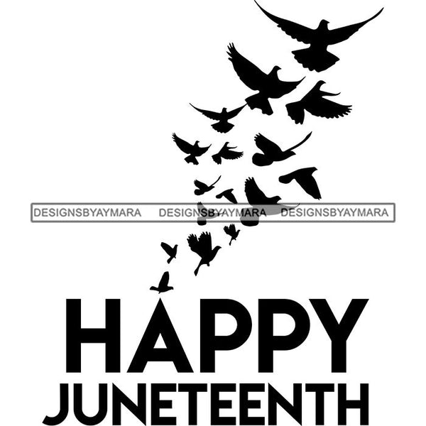 Juneteenth Emancipation Freedom June 19 Holiday African American History  SVG PNG JPG Vector Cutting Files