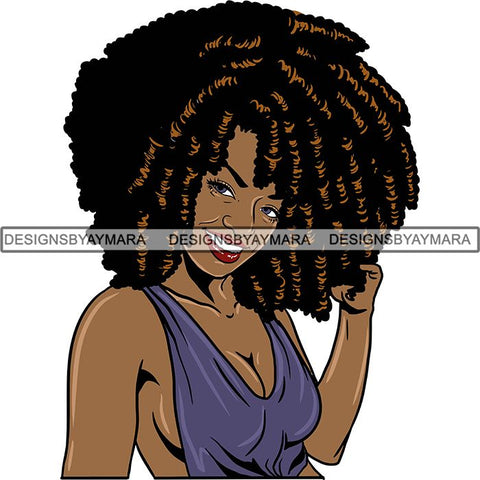 Afro Melanin Popping Nubian Queen SVG Cutting Files For Silhouette Cricut and More