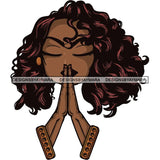 Afro Lola Praying Begging Asking God Lord Faith Strength .SVG Vector Clipart Cutting Files For Silhouette Cricut and More!