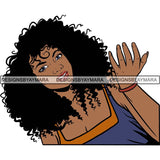 Afro Independent Successful Woman SVG Cutting Files For Silhouette Cricut and More