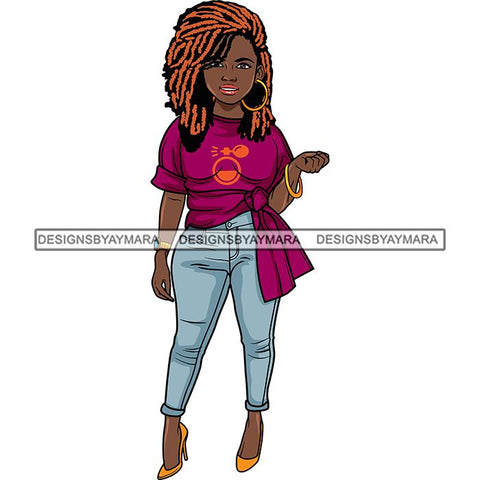 Afro Lola Boss Confident Classy Lady SVG Cutting Files For Silhouette Cricut and More