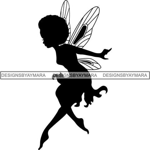 Afro Fairy Fantasy Magic SVG Cut Files For Silhouette and Cricut