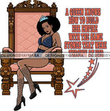 Afro Queen Goddess Melanin Nubian Glamour .PNG Print Files Not For Cutting
