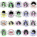 Bundle 20 Afro Lola Boss Lady Black Lives Matter Quotes Dope Diva Glamour Wearing Glasses Accesories .SVG Cut Files