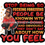 Afro Lola Squatting Bad Ass Life Quotes Confident Lady .SVG Clipart Vector Cutting Files