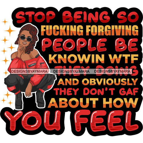 Afro Lola Squatting Bad Ass Life Quotes Confident Lady .SVG Clipart Vector Cutting Files