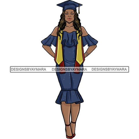 Graduation Achievement Hard Work Diploma Success Robe Cap Certificate College SVG Cutting Files