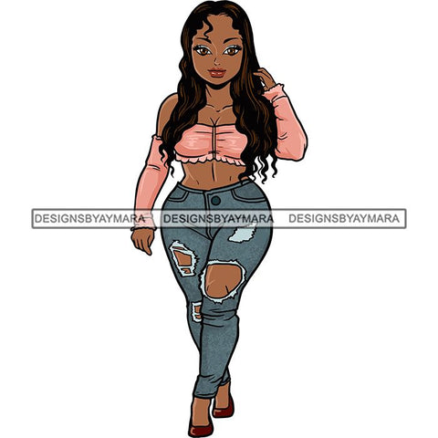 Afro Thick Thigh Big Eyes Woman Sassy Exotic Curvy Goddess .SVG Cutting Files For Silhouette and Cricut and More!