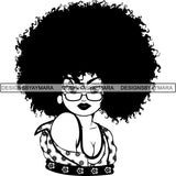 Afro Lola Boss Lady Quotes SVG Cutting Files For Silhouette Cricut and More