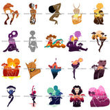 Bundle 20 Sensual Woman Silhouette African Wildlife Proud Roots Safari Savanna Africa Continent Exotic Scenic SVG Cutting Files