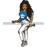 Lola Afro Beautiful Black Proud Woman Working Out .SVG Cutting Files For Silhouette and Cricut and More!