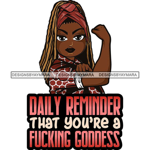 Afro Lola Strong Lady We can Do It Woman Power Flexing Arms Believe in Yourself Quotes .SVG Cutting Files For Silhouette and Cricut and More!