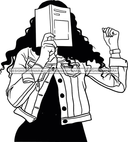 Woman Reading A Book Education Smart Classy Lady Drinking Coffee Wine .SVG Cutting Files For Silhouette Cricut and More!