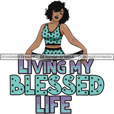 Afro Woman Blessed Beyond Believe Life Quotes SVG Cutting Files For Silhouette Cricut and More