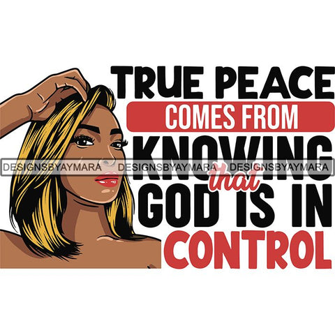 Afro Woman God Lord Life Quotes SVG Cutting Files For Silhouette and Cricut and More!