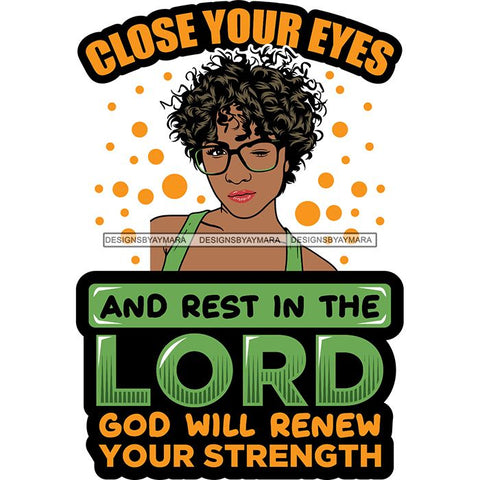 Afro Woman God Lord Life Quotes SVG Cutting Files For Silhouette and Cricut and More!
