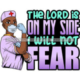 Afro Lola Nurse Doctor Save Life Hero Quotes Wearing Mask Protection Flexing Strong Medical Occupation SVG Cutting Files