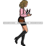 Beautiful Woman Dod Breed Chihuahua Pet Animal Best Friend Mascot Goddess SVG Cutting Files